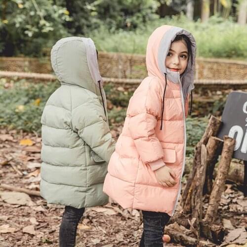 2019 New Children Mid-length Kids Wear Thickened Child Boy Girl Down Coat