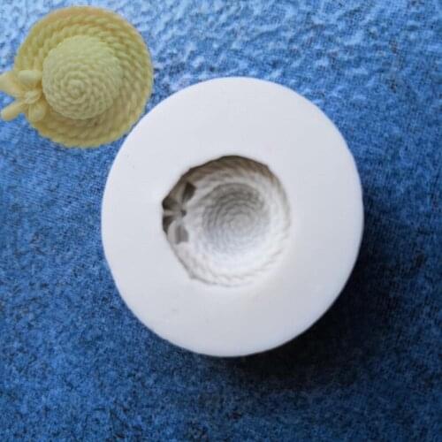 DIY Ladies Straw Hat Mold Hat Fondant Cake Silicone Mold Chocolate Cake Mold A999