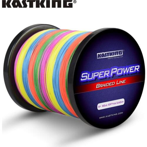 KastKing Brand Fishing Line 1000M 8 Stands Multifilament Line 65-150LB Braided Fishing Tackle Yellow, Gray, White, Multicolor