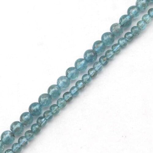 4mm 5mm 6mm round Apatite stone beads natural gemstone beads DIY loose beads for jewelry making strand 15" wholesale