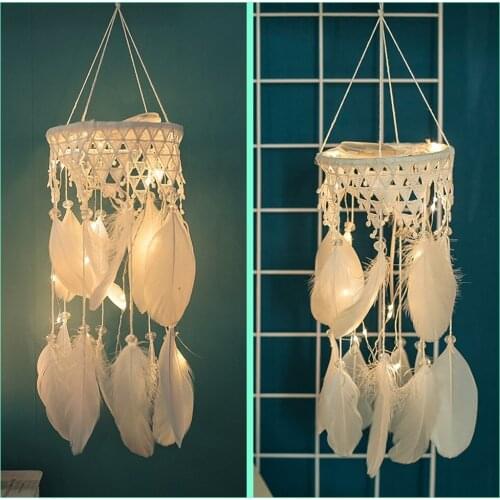 Lace Dream Catchers Hanging Pendant Decoration Three-tier Dream Catcher with Feathers Baby Hanging Decoration Garden Ornaments