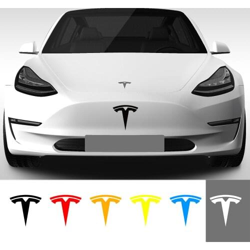 2pcs Car Logo Stickers Body Door Window Trunk Decals Stickers Modified Exterior Decoration for Tesla Model 3 X S Car Accessories