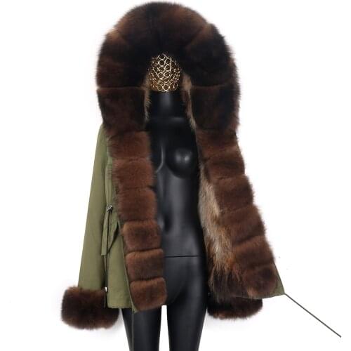 2021 new Woman Natural Fur Coat Short Winter Real Fox Fur Coat Womens jacket Black Medium Warm Thick Parkas Outwear