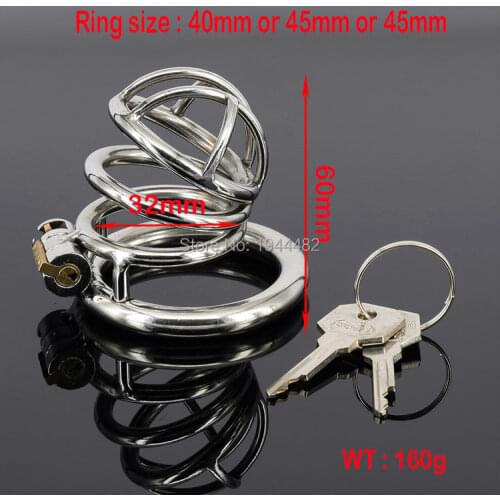 Chastity Devices For Men Cock Lock Metal Chastity Cage Stainless Steel Bondage Male Chastity Belt Cock Ring Adult Sex Products