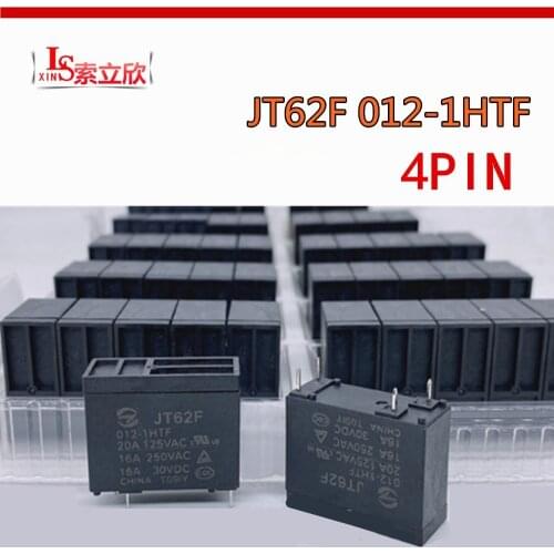 10PCS 100%New Relay JT62F 012-1HTF JT62F-012-1HTF JT62F 012 1HTF JQX-62F 302P-1AH-C 4PIN Water heater microwave 12V relay