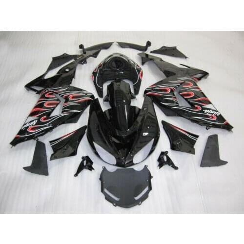 Wotefusi UV Paint Bodywork Fairing Injection Molding For Ninja ZX 10R 2006 2007 (KB)