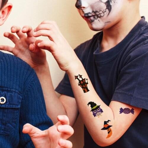 10Pcs/Set PVC Tattoo Sticker Eye-catching Horror Visual Effect DIY Fake Body Tattoo for Party Temporary Tattoos Tattoo Stickers