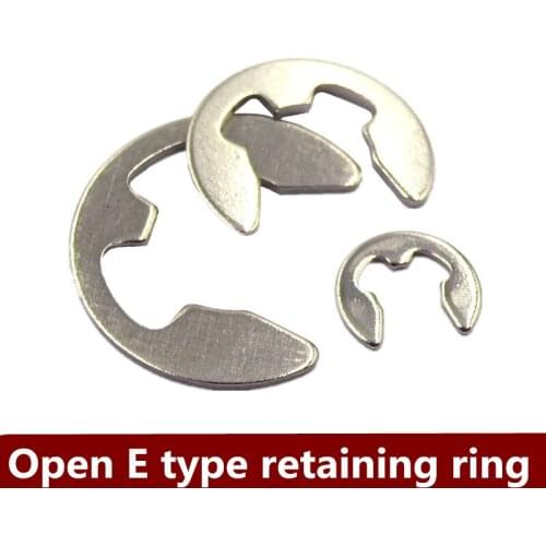 304 stainless steel opening E type retaining ring circlip buckle shaft gasket M1.5 M3 M4 M5 M6 M8 M9 M10 M12 M15 100pcs