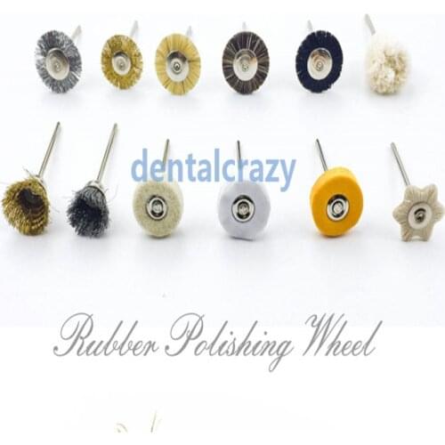 50pcs Buffing Wheel Grinding burs Cloth /Steel Dremel Polishing Wheel Grinder Brush For Rotary 2.35mm