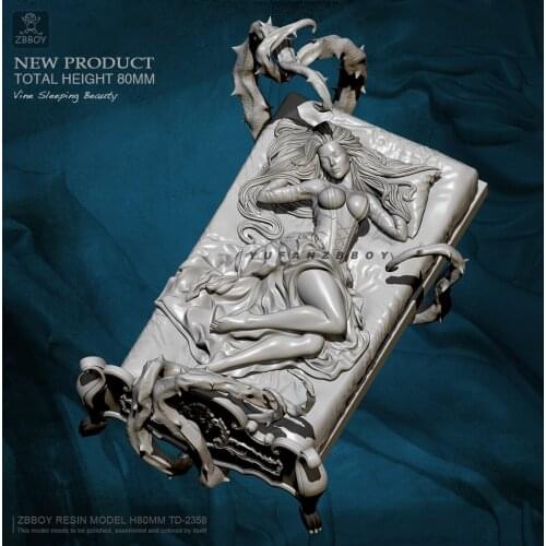 75mm Resin Model Kits Sleeping Beauty Sefl-assembled TD-2358