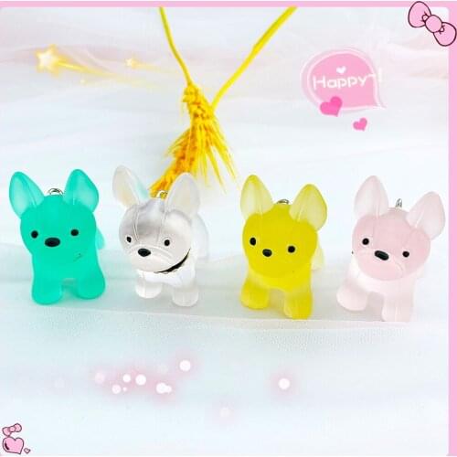 French Bulldog Keychain PU Leather Dog Animal Keychains for Women Bag Pendant Car Key Ring Key Chain Bag Accessories