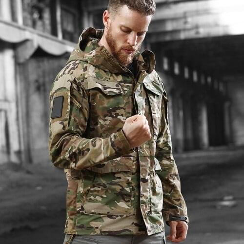 Thoshine Brand Spring Autumn Winter Men Windbreakers Camouflage Outdoor Jacket Hooded Waterproof Windproof Coat Camping & Hiking
