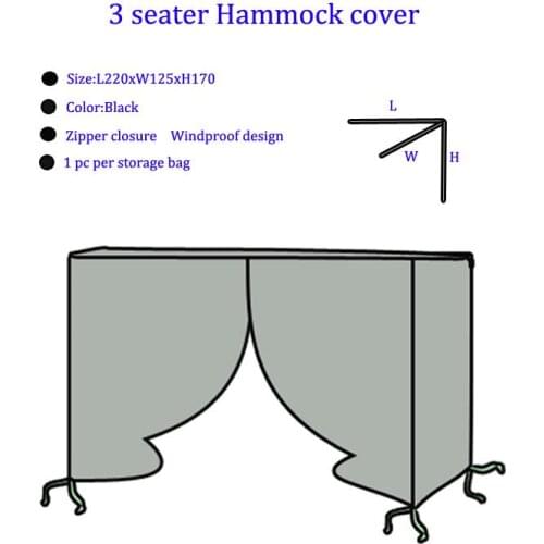 Russian style kacheli cover L220xw125xH170CM,3 seater Hammock cover,Black color waterproofed cover,Free shipping