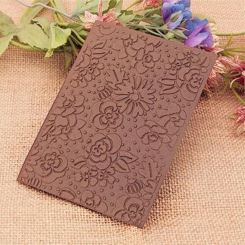 Black Flower Embossing Folders Plastic Halloween Scrapbooking DIY Template Fondant Cake Photo Album Christmas Card Making