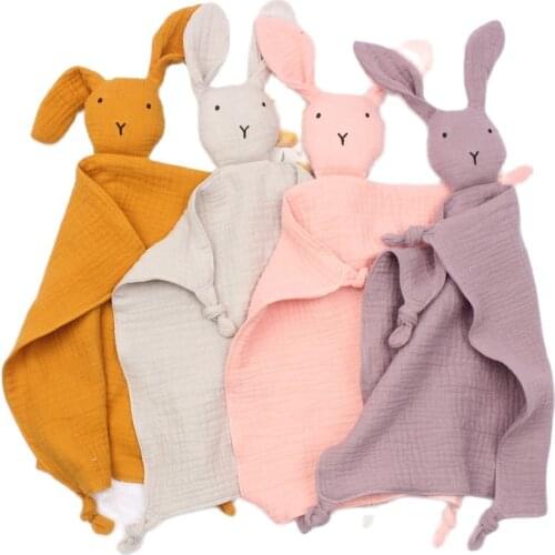 Baby Cartoon Animal Rabbit Saliva Towel Soft Newborn Baby Appease Towel Infant Cute Bunny Sleeping Dolls Plush Comforting Toy