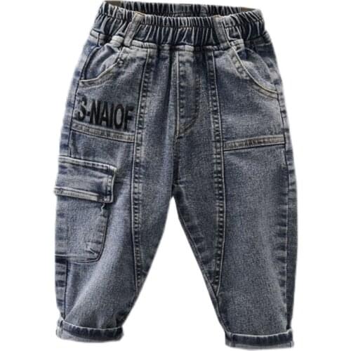 Fashion Boys Casual Jeans 2-7Y Trousers Baby Toddler Boys Denim Pants Children Long Pants Kids Bottoms Clothing