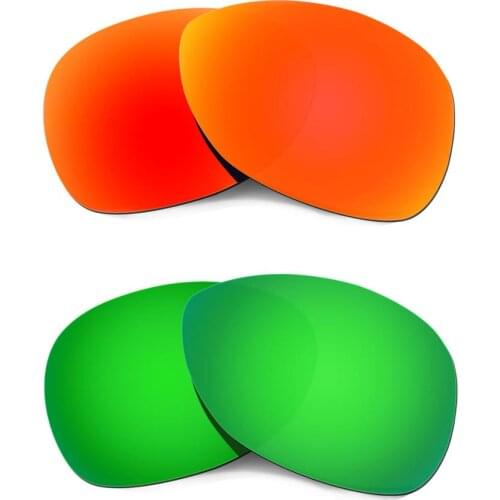 HKUCO For Crosshair (2012) Sunglasses Replacement Polarized lenses 2 Pairs Red&Green