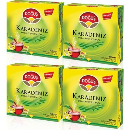 PERFECT WITH ITS WONDERFUL DRINK Dogus Black Sea Bergamot Flavored Cup Tea Bags 100 pcs 2 gr x 4 pcs FREE SHİPPİNG