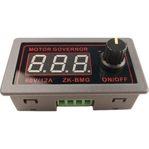 DC 9-60V 12V 24V 36V 48V 12A DC Motor Controller PWM Adjustable Speed Digital Display Encoder Duty Ratio Frequency ZK-BMG