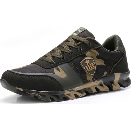 Unisex Camouflage Blade Running Shoes Lovers 35-45 Men Women Light Casual Sport Shoes Armygreen Sneakers Tenis Masculino Adulto