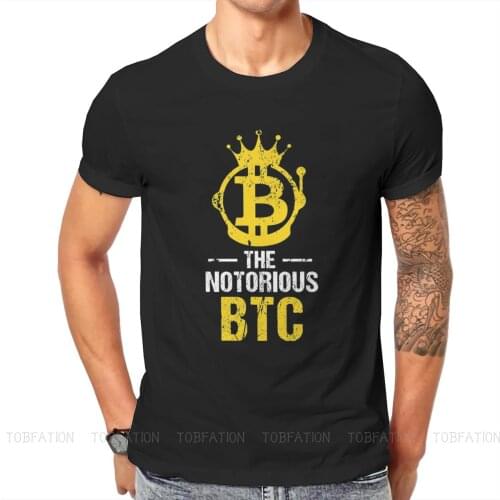 BTC Newest TShirts Bitcoin Cryptocurrency Miners Meme Male Harajuku Fabric Tops T Shirt Round Neck Big Size