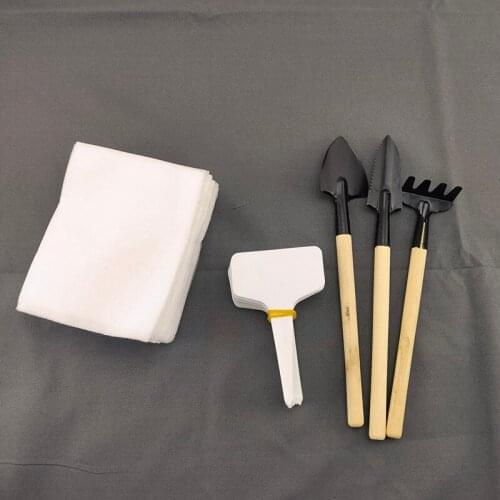 3 in 1 kit veg flower transplant nursery pots plant bags Garden flower grow Fabric pot planter Tags Labels Shovel tools Planting