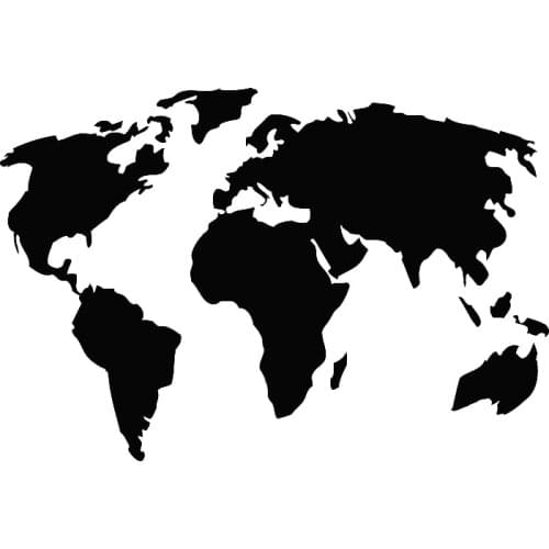 World Map Art Car Rear windshield Decals Waterproof Car Window Sticker Decals Fun Bumper Sticker Gift Vinyl Decor Removable T004