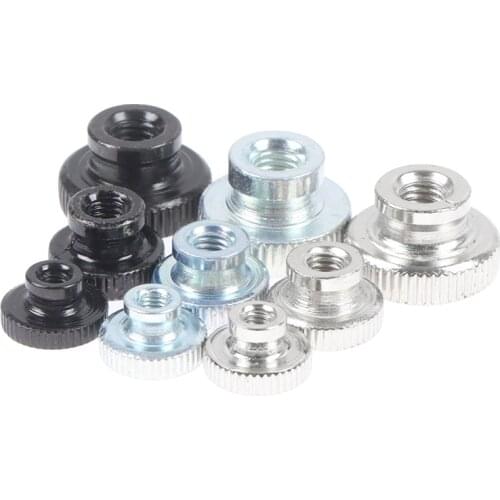 5Pcs/pack M3-M8 GB806 Carbon Steel Galvanized Knurled Thumb Nut Iinstrument Hand Tighten Nut