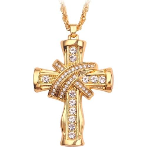 Jesus cross Necklace Women Cross pendant necklace Men religious Cross pendant necklace