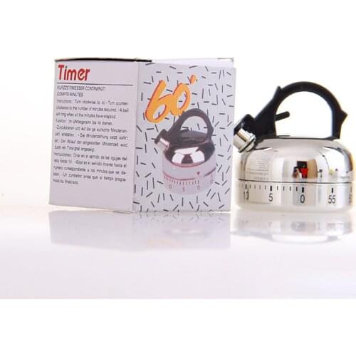 Plastic Kettle Shape 60 Minutes Kitchen Timer Mechanical Timer Countdown Alarm Reminder Cooking Reminders Tools