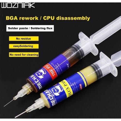 MECHANIC Liquid/paste soldering flux for iPhone cpu nada BGA demolition special solder paste [10cc] + Needle