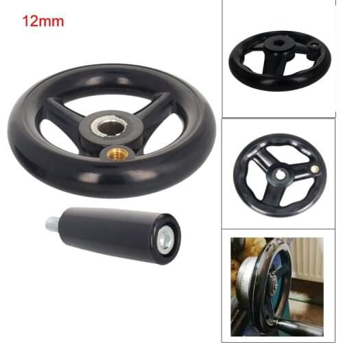 1/2pcs 3 Spoked Hand Wheels PP/Bakelite Handle 12mm Hole Diameter 100/125mm Machine Accessories Tools For Lathe Milling Machine