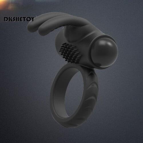 Sex Supplies Men and Women Co-Vibration Lock Fine Ring Vibration Ring Penis Ring Rabbit Ear Delay Ring Sex Products