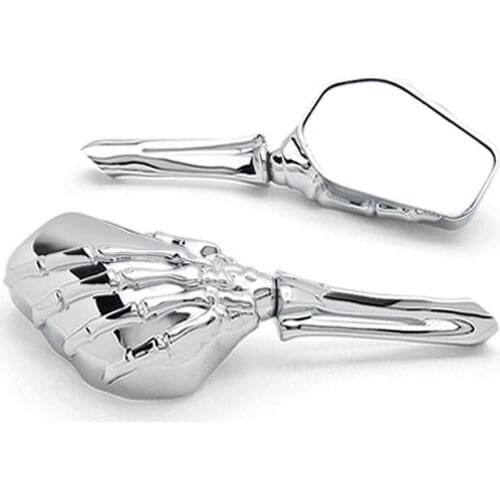 Brand new Chrome Custom Motorcycle Skeleton Mirrors For Honda Shadow Aero Phantom VLX 750 1100