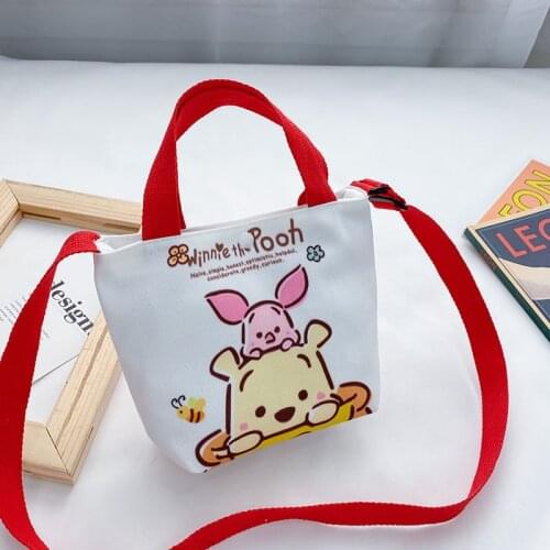 Disney Cartoon Crossbody Bags PU Printed Bag Mickey Minnie Cute Anime Winnie The Pooh Bag Girls Messenger Bag Girl Birthday Gift