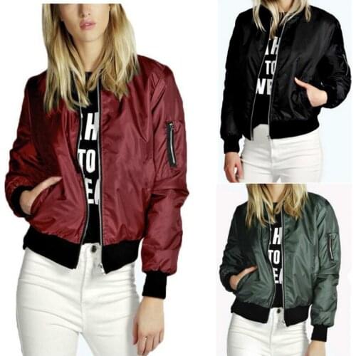 TECHOME Women's Black Bomber Jackets