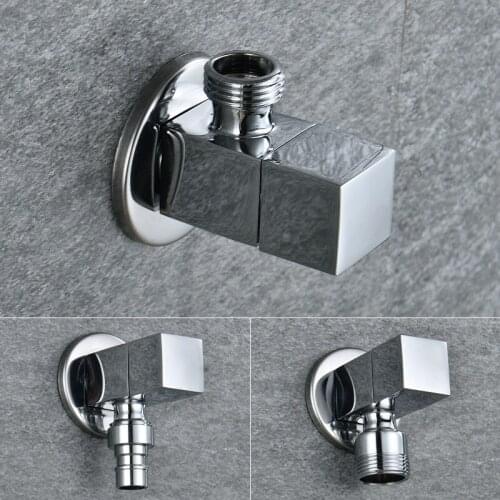 Universal Square Valve Hot and Cold Water Angle Valve Bathroom Accessories Water Filling Valves for Sinks