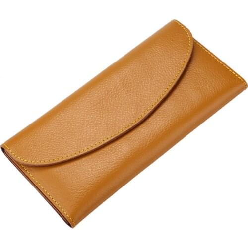 Women Wallets Purses 100% Genuine Leather Clutch Wallets For Girl Ladies Money Coin Pocket Card Holder Female Long Wallets