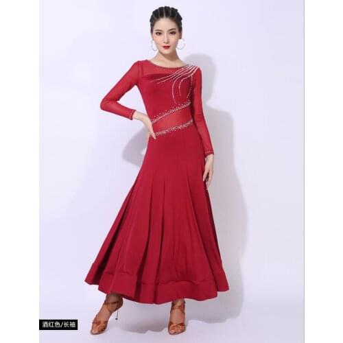 New ballroom Dress long ballroom dance DRESS for women waltz standard ballroom COSTUMES 1960