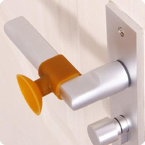 1Pcs Mini Door Stopper Wall Protector Anti-Collision Silicone Home Door Handle Stopper Silencer Crash Pad Stop Rubber Stopper