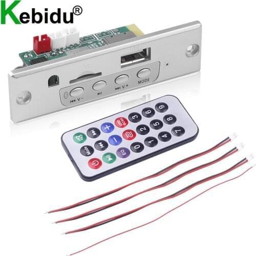 12V 50W Wireless Bluetooth MP3 WMA Decoder Board Car Audio USB TF FM Radio Module Support 2*25W Amplifier with Remote Control