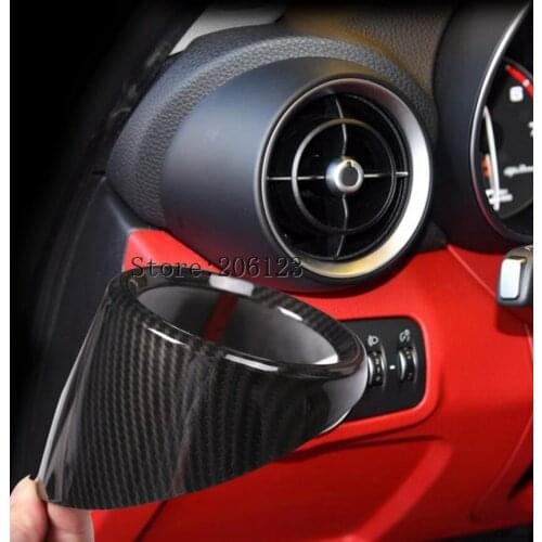 For Alfa Romeo Giulia 2017 2018 Car-Styling Matte Inner Interior Front Side Air Vent Outlet Cover 2pcs auto accessories