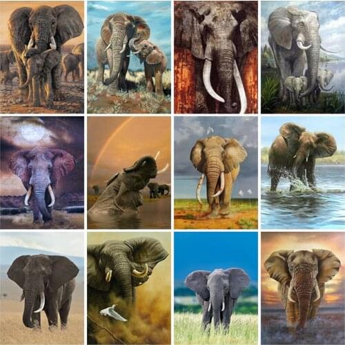 Diy Cow 5D Diamond Painting Cross Stitch Animal Elephant Diamond Embroidery Full Square Rhinestone Home Decor Wall Art Gift