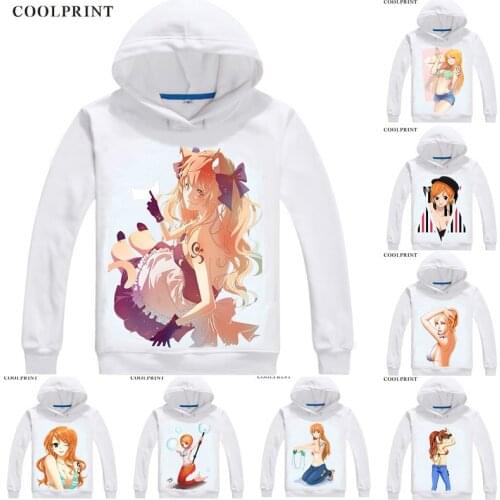 COOLPRINT ONE PIECE Hoodies Hooded Hoodie Anime Manga Wan Pisu Straw Hat Pirates Nami Cat Burglar Dorobo Neko Cosplay Sweatshirt