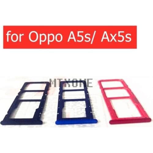 For Oppo A5S/ Ax5s Card Tray Holder Micro SIM Nano SIM SD Card Card Slot Adapter Holder for Oppo A5S/ Ax5s Repair Spare Parts