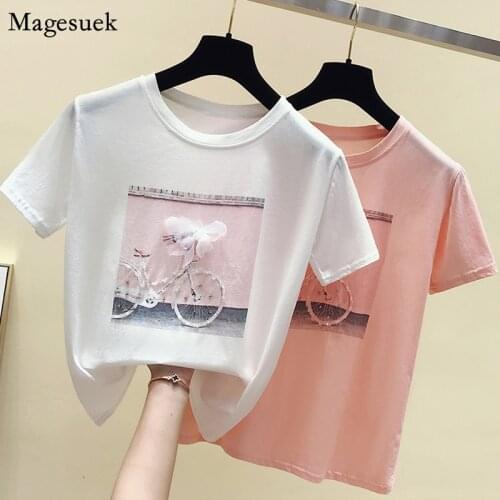 Summer Casual Solid Cotton Short Sleeved T-shirt Women 2021 Korean O Neck Loose T-Shirt Fashion Woman Tshirts Top Blusas 4767
