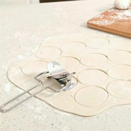 Eco-Friendly Stainless Steel Dumpling Maker and Dough Press for Home Kitchen, Dough Circle Roller Machine,Dumpling/Pie