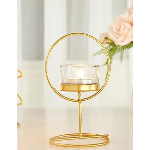 Nordic Style Candlestick Metal Candelabra Table Centerpiece Home Decorate Candle Holders Elegant Wedding Christmas Decoration