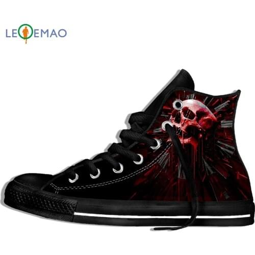 Walking Canvas Boots Shoes Breathable Skull Men/Spring Autumn Winter Quality Hip Hop Canvas Sport Shoes Classic Sneakers