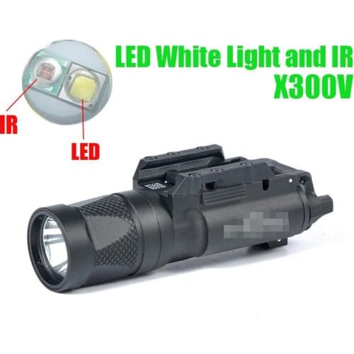 NEW SF X300V-IR White Light and IR Output Tactical X300 Series LED Weapon Light Fit 20mm Picatinny Rail Black